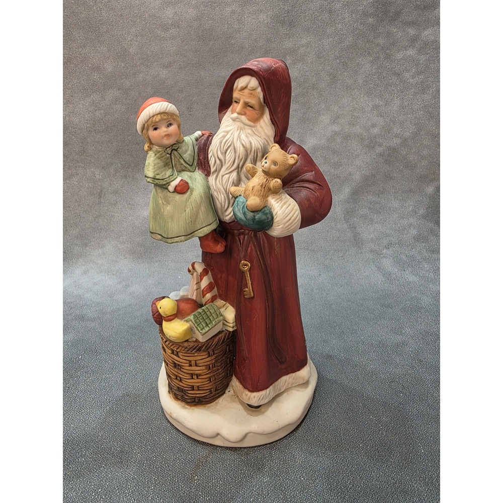 Homco Vintage Santa Claus Figurine 5118 Porcelain Old World Father Christmas 9in